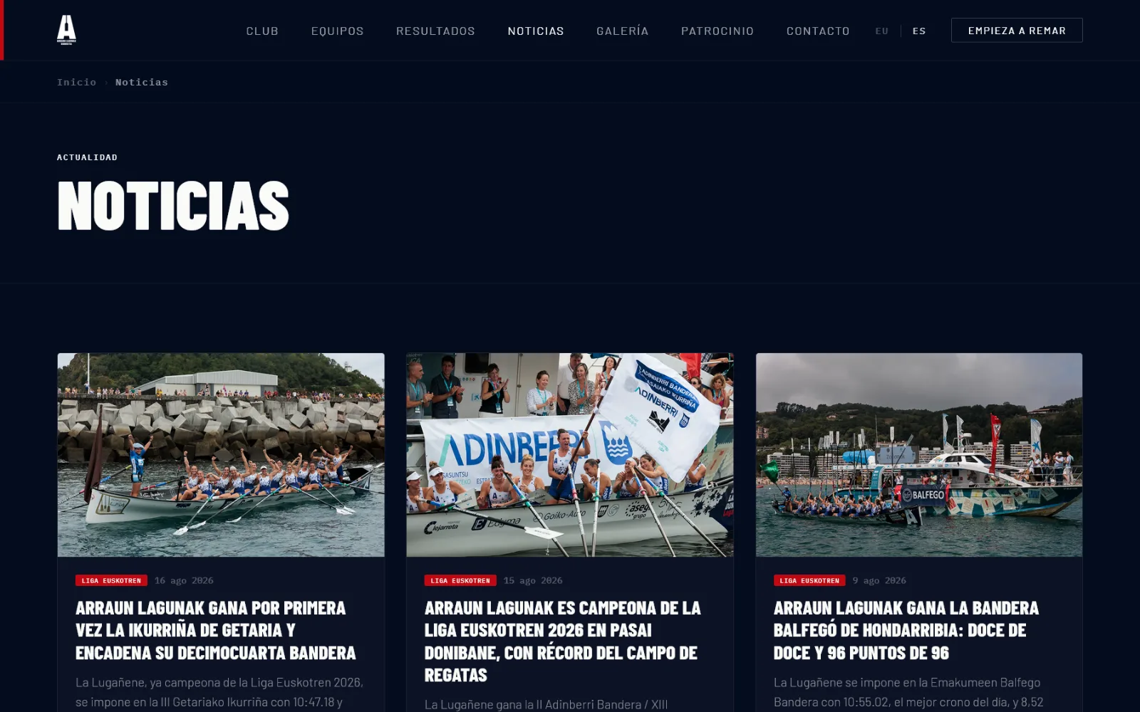 Donostia Arraun Lagunak — Nueva web del club de remo - imagen 3