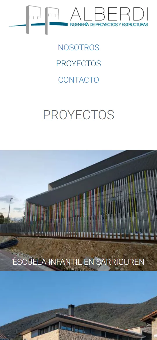 El listado de proyectos, en el móvil