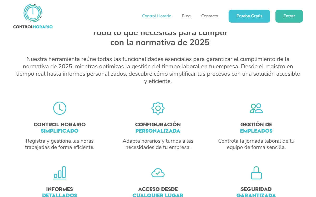 Las funcionalidades de la herramienta, en la web de producto