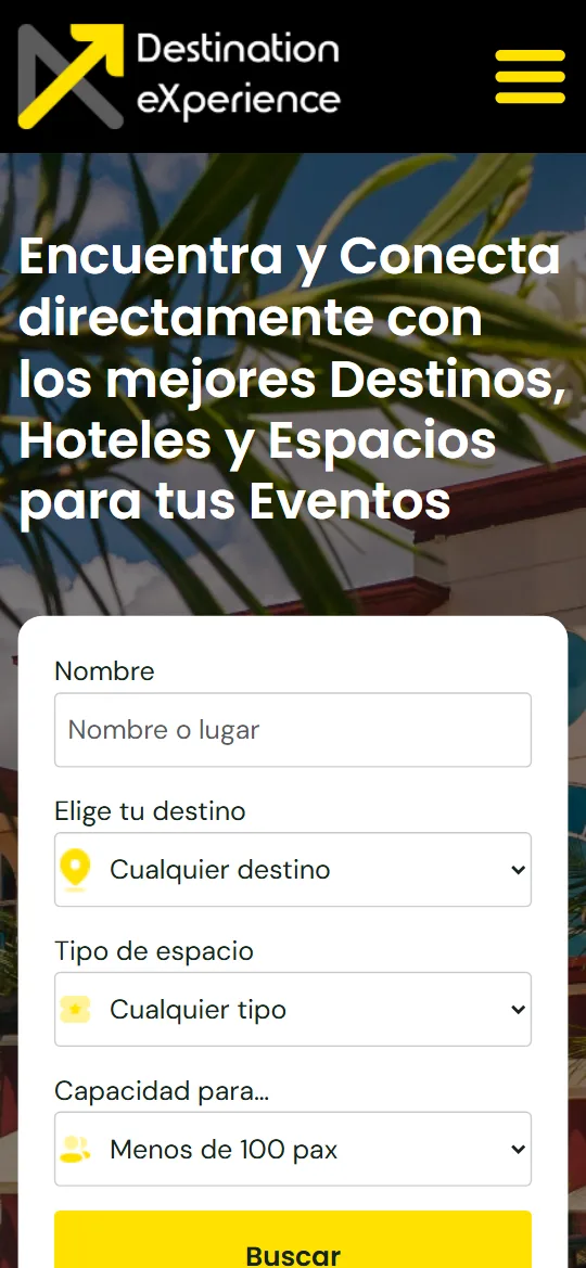 El buscador de la portada, en el móvil