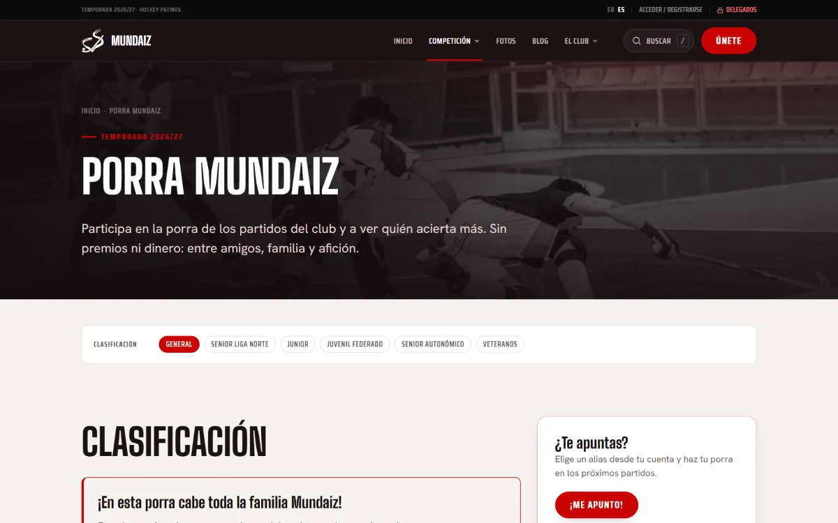 Porra Mundaiz: pronósticos y clasificación de la afición