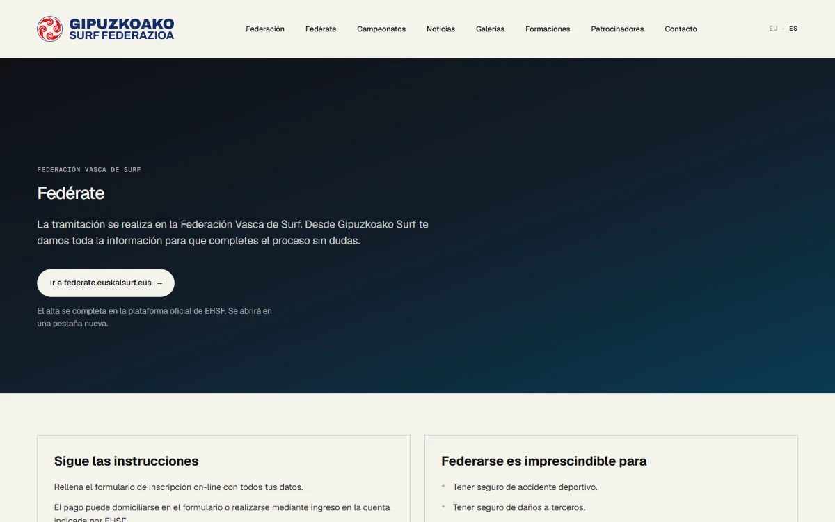 Fedérate: el proceso explicado y el acceso a la federación vasca